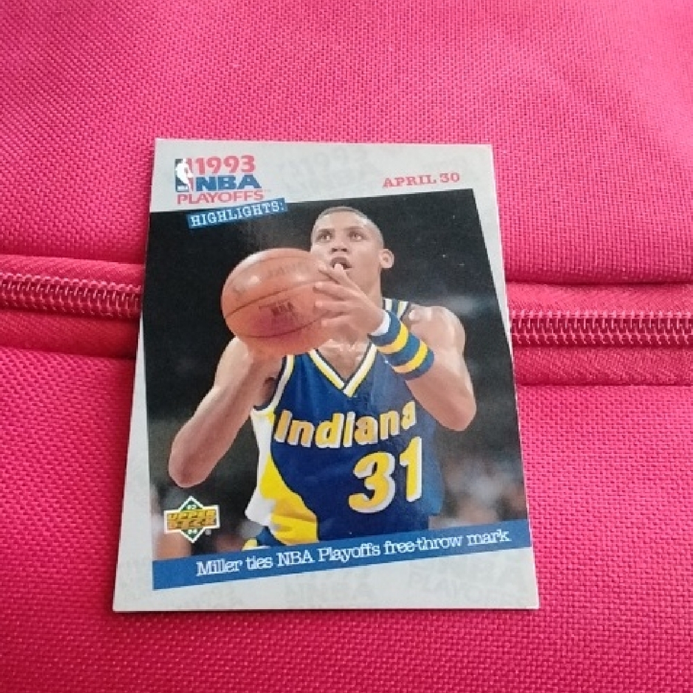 1993 Upper Deck #195 Miller Ties NBA Playoffs Free-Throw Mark PO